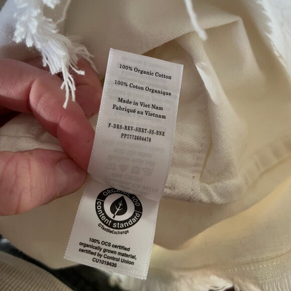 NWOT Everlane Denim Workwear Dress w/ Frayed Hem - Bone - Size XXL - Picture 12 of 15